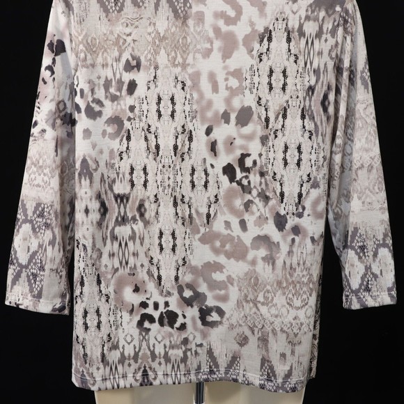 JM Collection Womens Mock Twin Set Jacket Tank Petite M Medium PM Lace Tan Black - Picture 7 of 11